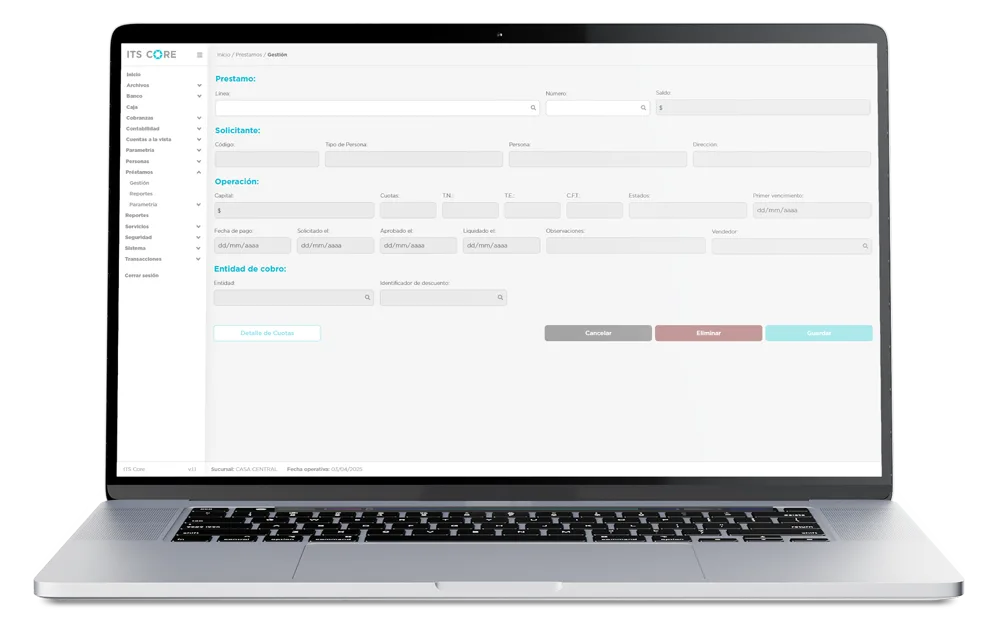 ITS Core - Préstamos